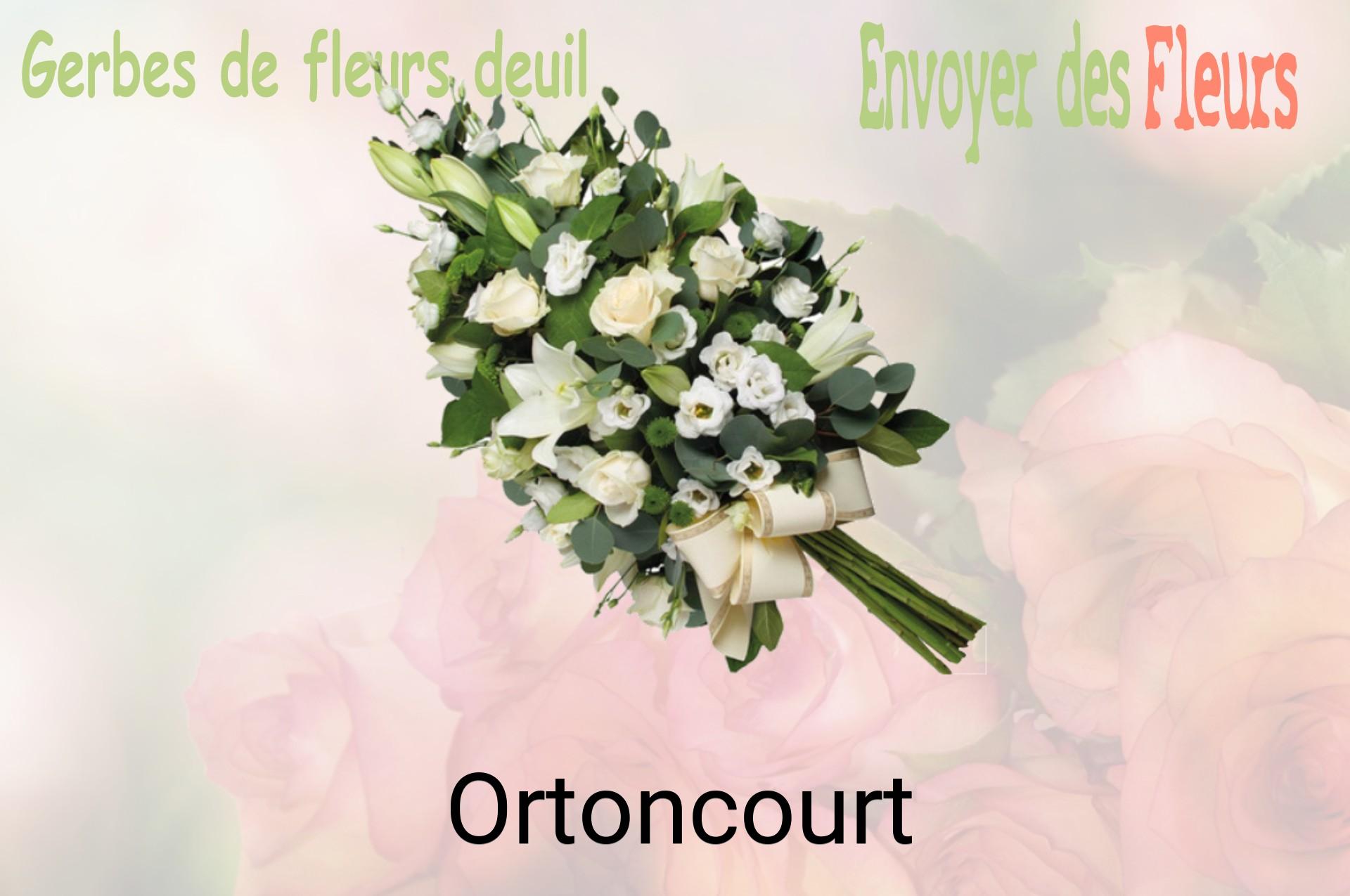 Gerbe de fleurs de deuil livrée à Ortoncourt